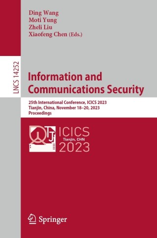 Cover image: Information and Communications Security 9789819973552