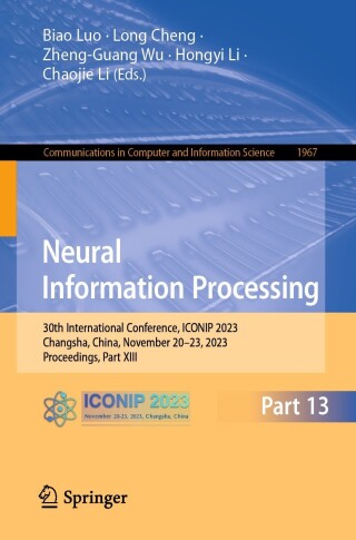 Imagen de portada: Neural Information Processing 9789819981779