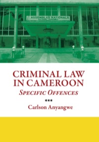 Cover image: Criminal Law in Cameroon 9789956726622