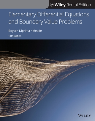 Cover image: Elementary Differential Equations and Boundary Value Problems, Eleventh Edition WileyPLUS Single-term 11th edition 9781119499497
