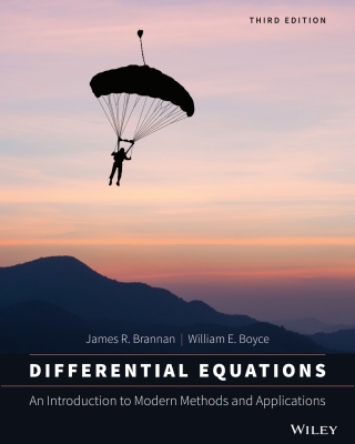 Cover image: Differential Equations: An Introduction to Modern Methods and Applications, WileyPLUS Multi-term 3rd edition 9781119561941