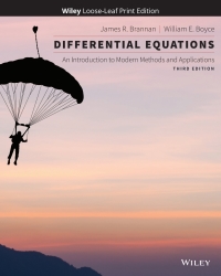 Cover image: Differential Equations: An Introduction to Modern Methods and Applications 3rd Edition WileyPLUS Single-term 3rd edition 9781119764564