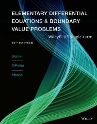 Cover image: Elementary Differential Equations and Boundary Value Problems, WileyPLUS Single-term 12th edition 9781119777717
