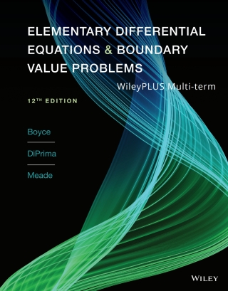 Cover image: Elementary Differential Equations and Boundary Value Problems, WileyPLUS Multi-term 12th edition 9781119781974