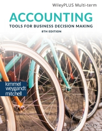Cover image: Accounting: Tools for Business Decision Making, 8e WileyPLUS Multi-term 8th edition 9781119799740