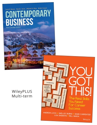 Cover image: Contemporary Business, 3CE  –  You Got This, WileyPLUS Multi-term 3rd edition 9781119869122