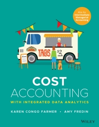 Cover image: Cost Accounting, with Data Analytics for Accounting 1e WileyPLUS Single-term 1st edition 9781394191901