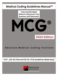 Imagen de portada: Medical Coding Guideline Manual (MCG® ) 2024 1st edition 9798886279030