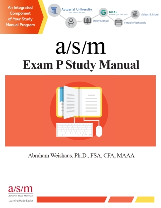 Cover image: ASM Study Manual Program for Exam P 6th edition 9798890162427