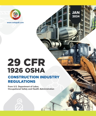 Cover image: OSHA 1926 Construction Industry January 2024 Book 1st edition 9798889210382