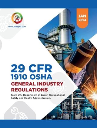 Cover image: OSHA 1910 General Industry January 2024 Book 1st edition 9798889210443