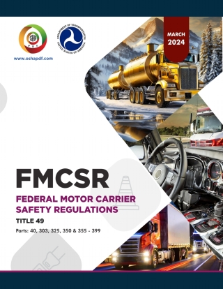 Cover image: Federal Motor Carrier Safety Regulations (FMCSR) March 2024 1st edition 9798889212188