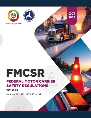 Titelbild: Federal Motor Carrier Safety Regulations (FMCSR) October 2024 1st edition 9798889214328