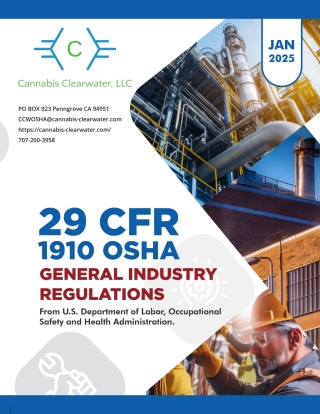 Cover image: OSHA 1910 General Industry January 2025 Book - Cannabis Clearwater 1st edition 9798889216704