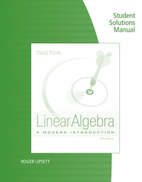 Cover image: Student Solutions Manual for Poole's Linear Algebra: A Modern Introduction 4th edition 9781285841953