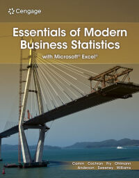 Cover image: Essentials of Modern Business Statistics with Microsoft® Excel® 9th edition 9780357930045
