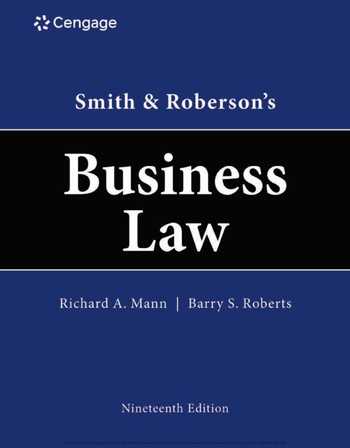 Smith & Roberson's Business Law, 19th Edition - E-Book - Original PDF - img