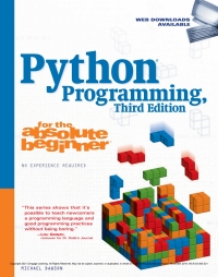 Cover image: Python Programming for the Absolute Beginner 3rd edition 9781435455009