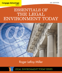 Cover image: Cengage Advantage Books: Essentials of the Legal Environment Today 5th edition 9781305262676