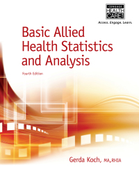 Cover image: Basic Allied Health Statistics and Analysis 4th edition 9781133602705