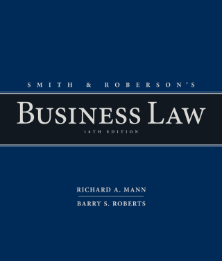 Cover image: Smith and Roberson's Business Law 16th edition 9781285428253