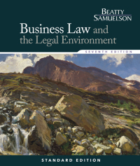 Cover image: Business Law and the Legal Environment, Standard Edition 7th edition 9781285860381