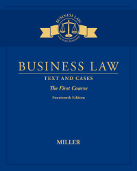 Cover image: Business Law: Text & Cases - The First Course 14th edition 9781305967267