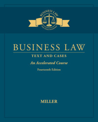 Cover image: Business Law: Text & Cases - An Accelerated Course 14th edition 9781305967298