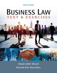 Cover image: Business Law: Text & Exercises 9th edition 9781337624657