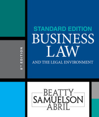 Cover image: Business Law and the Legal Environment, Standard Edition 8th edition 9781337404532