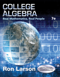Cover image: College Algebra: Real Mathematics, Real People 7th edition 9781305071728