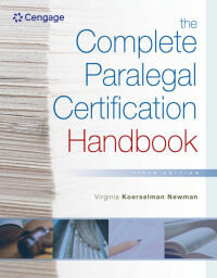 Cover image: The Complete Paralegal Certification Handbook 5th edition 9781337798877