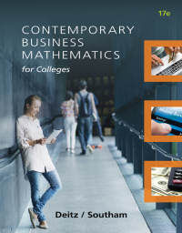 Cover image: Contemporary Business Mathematics for Colleges 17th edition 9781305506688