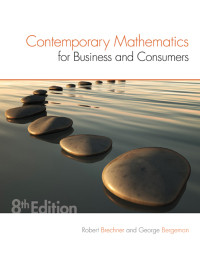 Cover image: Contemporary Mathematics for Business & Consumers 8th edition 9781305585447