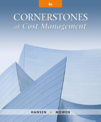 Immagine di copertina: Cornerstones of Cost Management 4th edition 9781305970663