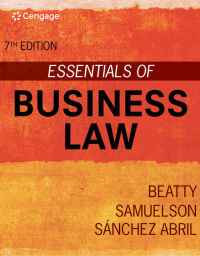 Cover image: Essentials of Business Law and the Legal Environment 7th edition 9780357633960