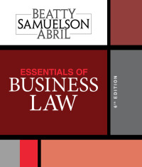 Cover image: Essentials of Business Law 6th edition 9781337404198