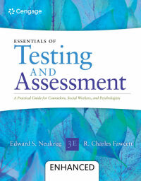 Cover image: Essentials of Testing and Assessment: A Practical Guide for Counselors, Social Workers, and Psychologists, Enhanced 3rd edition 9781285454245