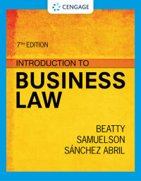 Cover image: Introduction to Business Law 7th edition 9780357717189