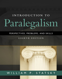 Cover image: Introduction to Paralegalism: Perspectives, Problems and Skills 8th edition 9780357670668