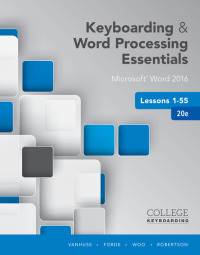 Omslagafbeelding: Keyboarding and Word Processing Essentials Lessons 1-55: Microsoft® Word 2016 20th edition 9781337103022