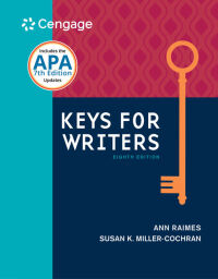 Cover image: Keys for Writers (w/ MLA9E & APA7E Updates) 8th edition 9781305956759