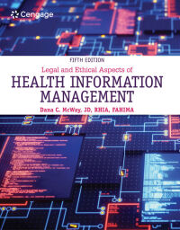 Omslagafbeelding: Legal and Ethical Aspects of Health Information Management 5th edition 9780357361542