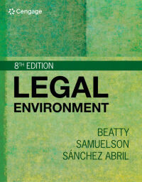 Immagine di copertina: Legal Environment 8th edition 9780357634448