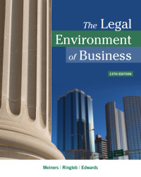 Cover image: The Legal Environment of Business 13th edition 9781337095495