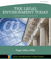 Cover image: The Legal Environment Today - Summarized Case Edition 8th edition 9781305262768