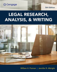 Cover image: Legal Research, Analysis, and Writing 5th edition 9780357619445