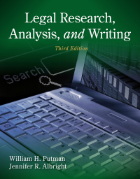 Cover image: Legal Research, Analysis, and Writing 3rd edition 9781133591900