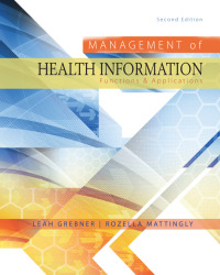 Omslagafbeelding: Management of Health Information: Functions & Applications 2nd edition 9781285174884