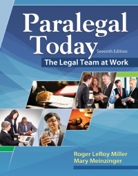 Cover image: Paralegal Today: The Legal Team at Work 7th edition 9781305506084